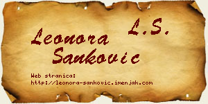 Leonora Sanković vizit kartica